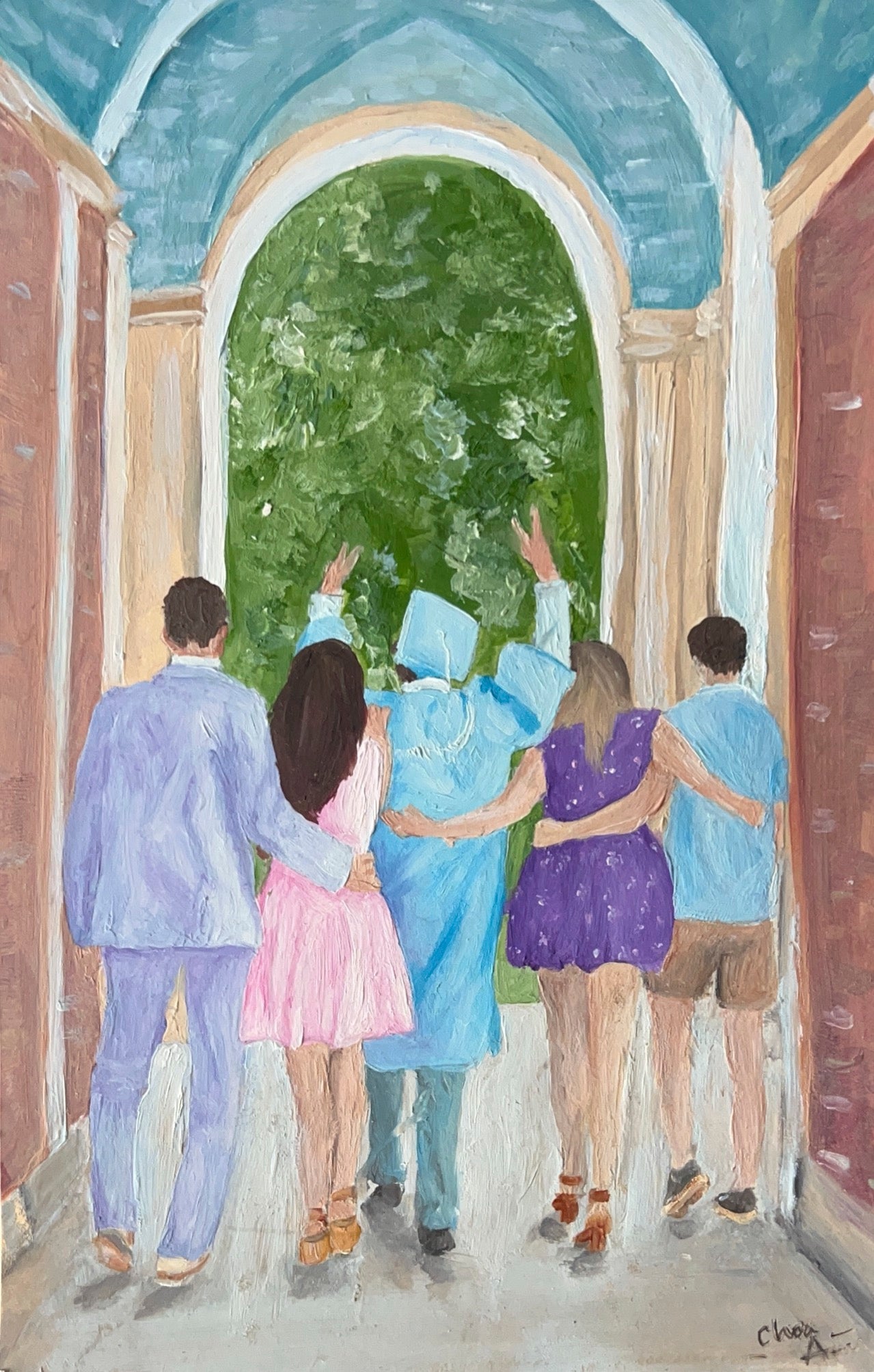 Carolina Graduation Walk - Fine Art Print