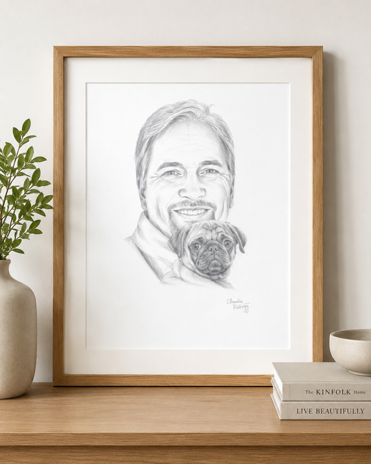 Man’s Best Friend - Graphite Sketch Print
