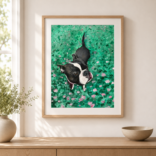 Dunkin: Boston Terrier Portrait - Fine Art Print