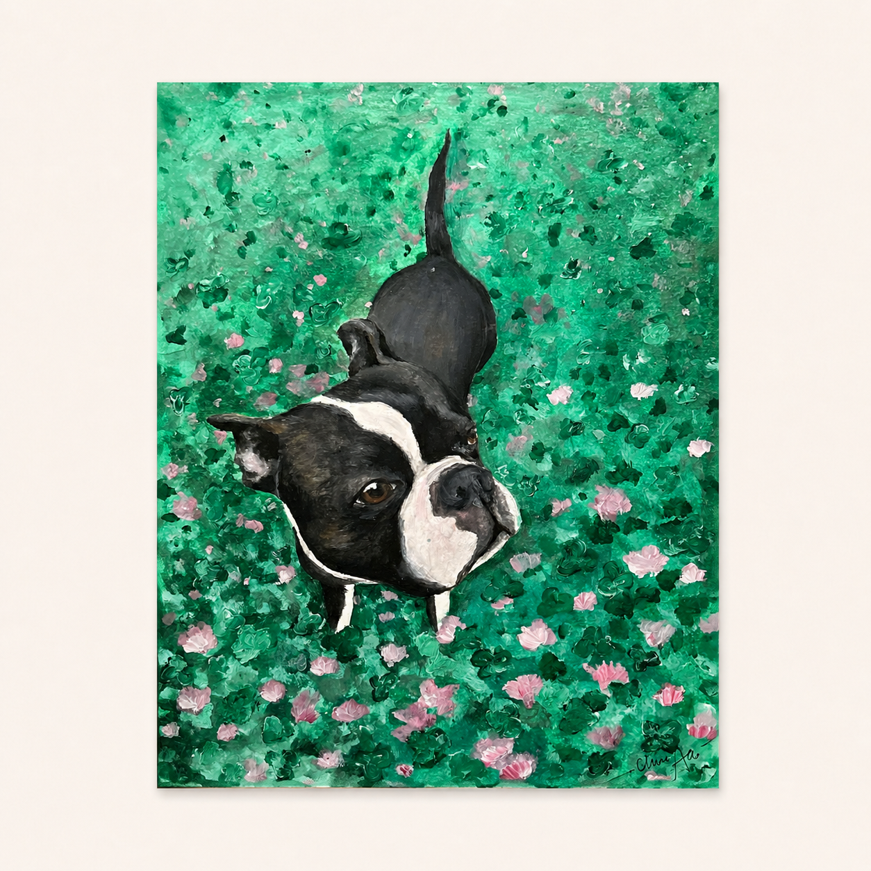 Dunkin: Boston Terrier Portrait - Fine Art Print