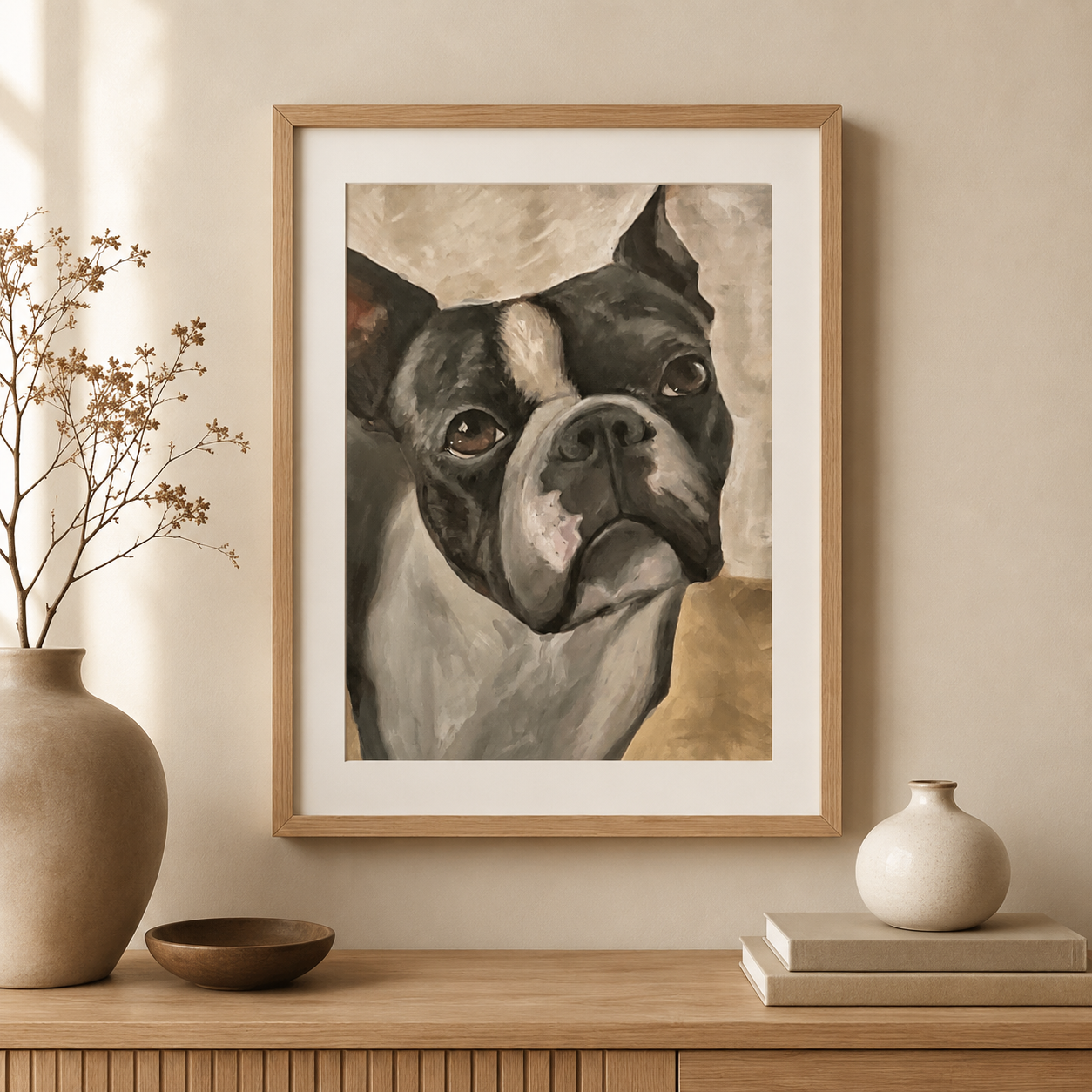 Dunkin II: Boston Terrier Portrait - Fine Art Print
